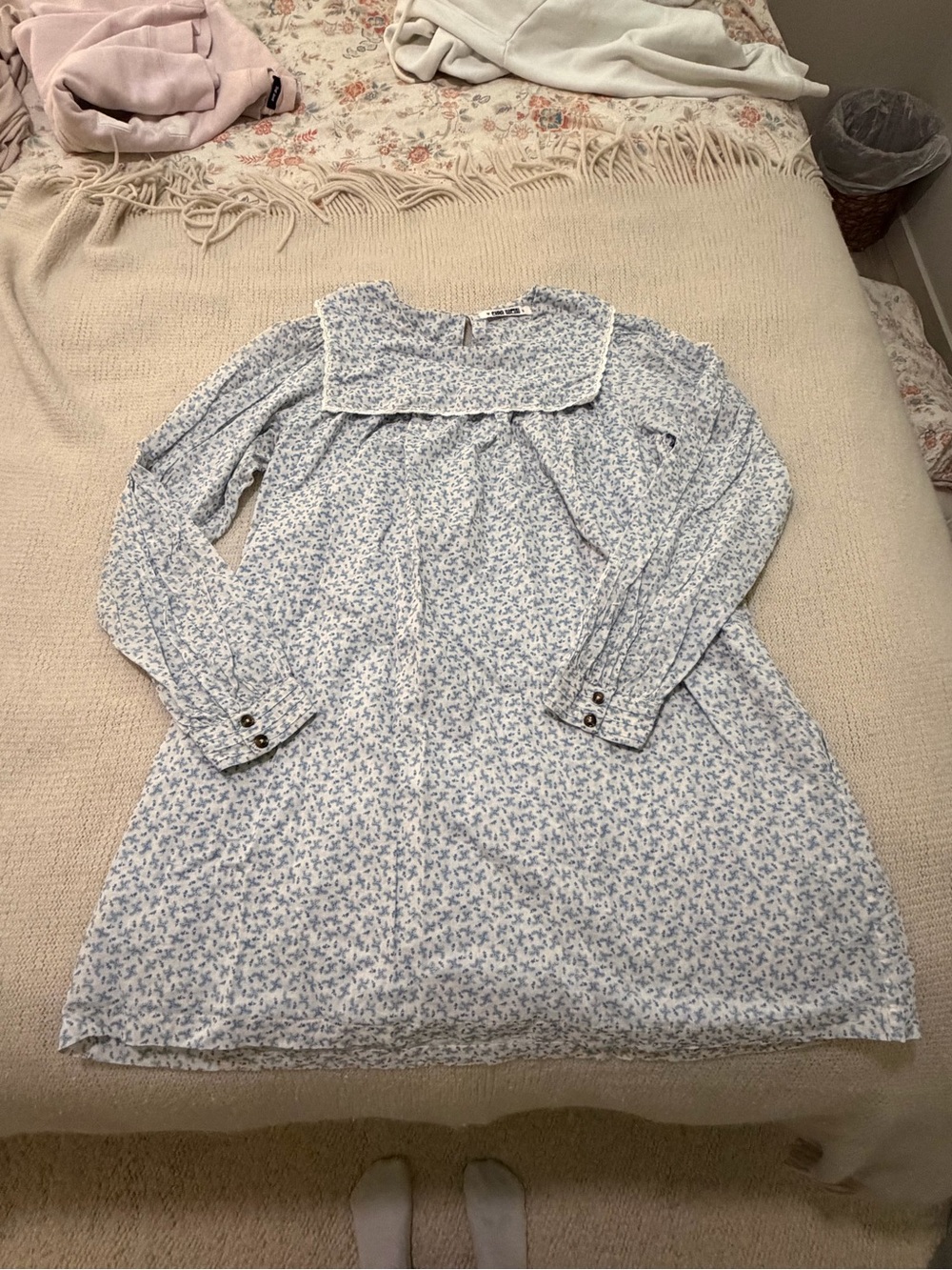 Ciao Lucia Light Blue Floral Midi Dress